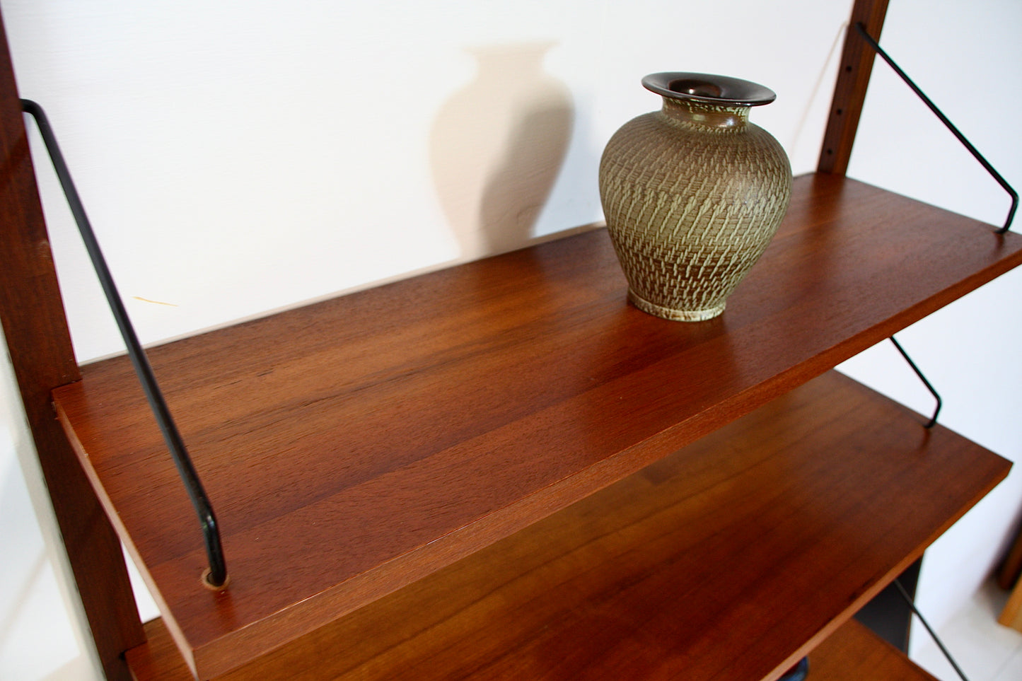 SOLD - Poul Cadovius Wall Shelving System - Vinyl Record Cabinet Teak 1960s
