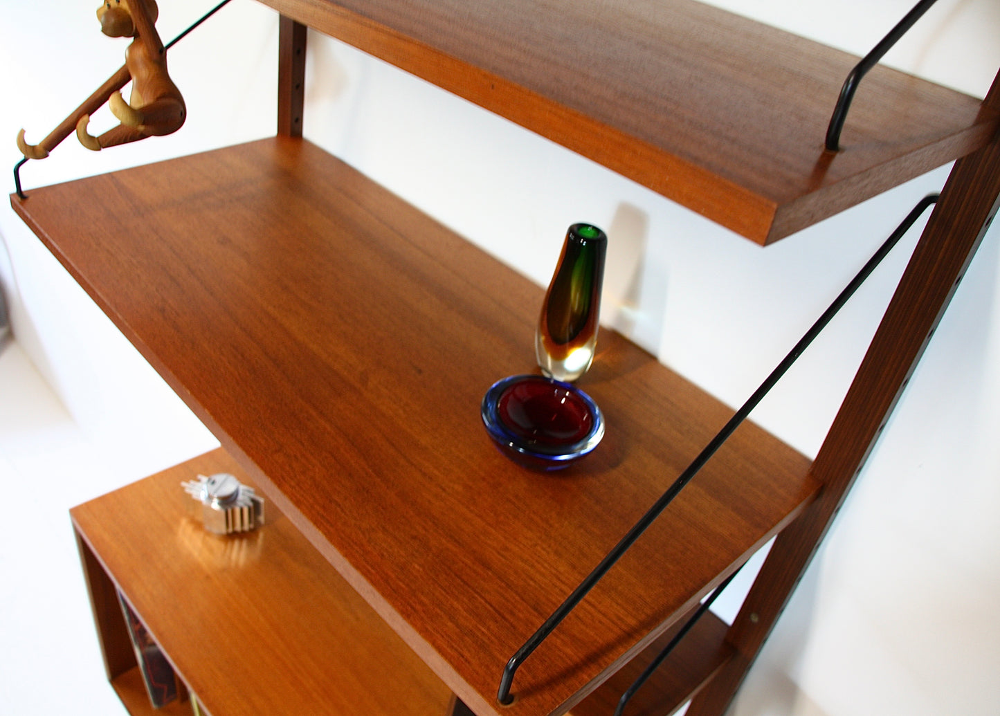 SOLD - Poul Cadovius Wall Shelving System - Vinyl Record Cabinet Teak 1960s
