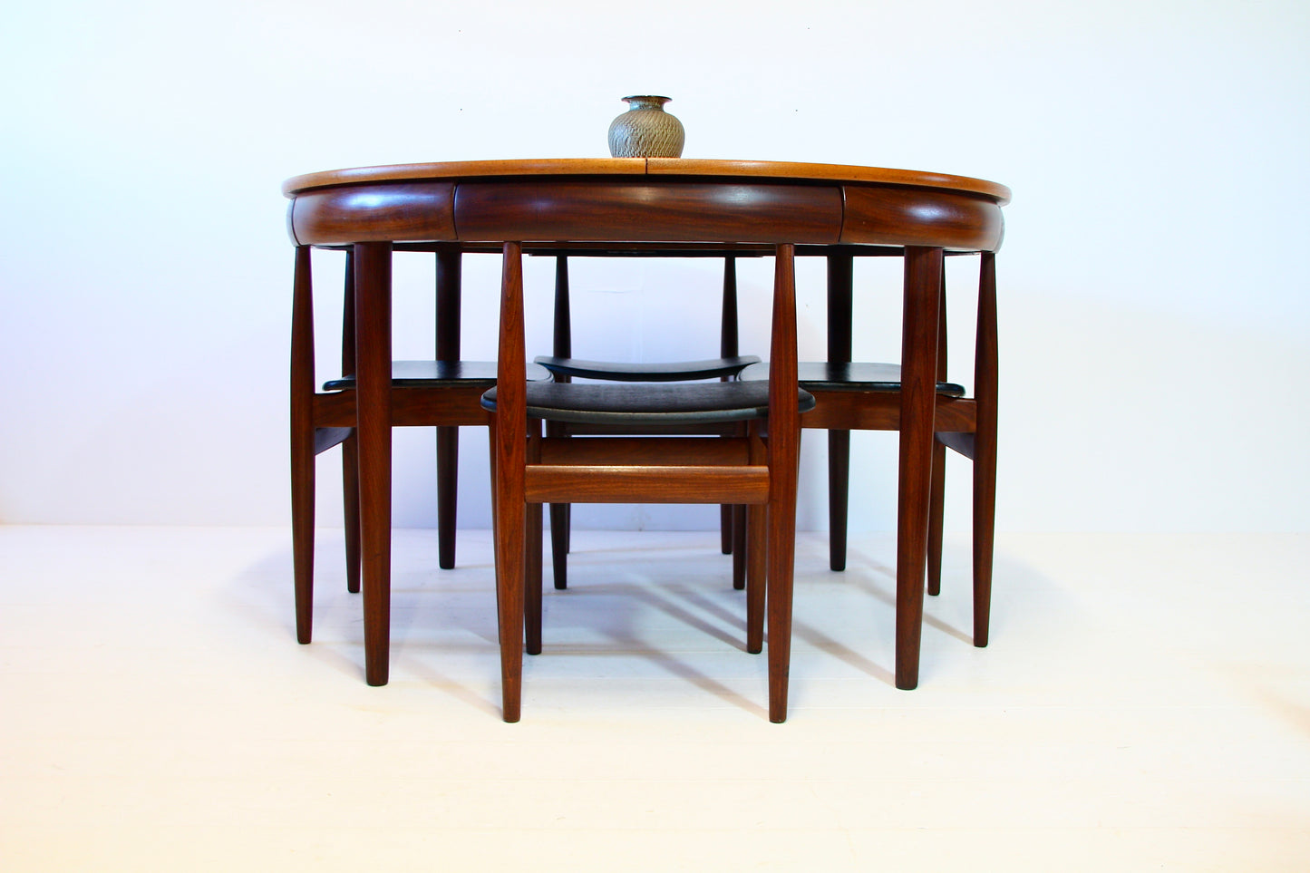 SOLD - Roundette Danish Dining Table & Chairs by Hans Olsen - c.1952