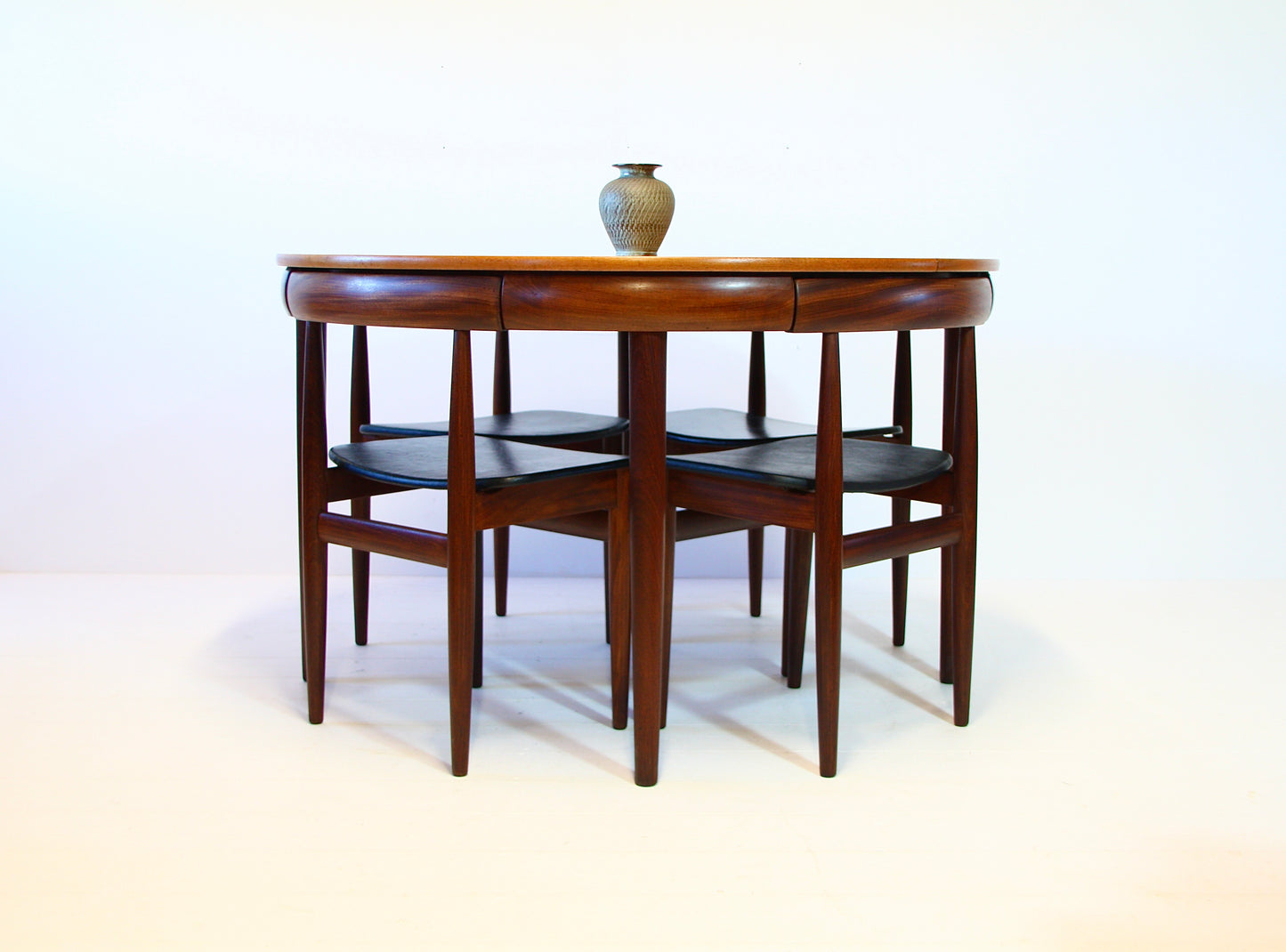SOLD - Roundette Danish Dining Table & Chairs by Hans Olsen - c.1952