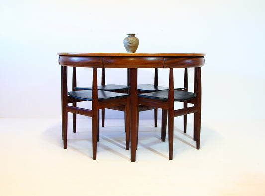 SOLD - Roundette Danish Dining Table & Chairs by Hans Olsen - c.1952