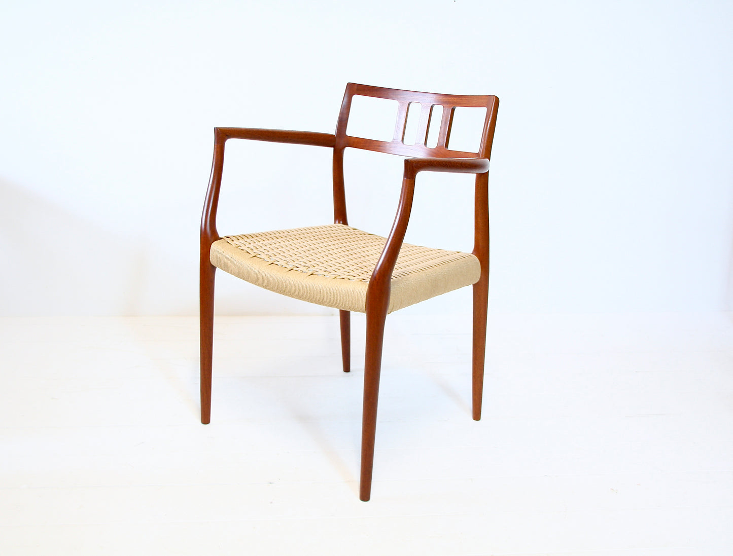 Armchair by Niels Moller - Teak & Papercord - Model 64