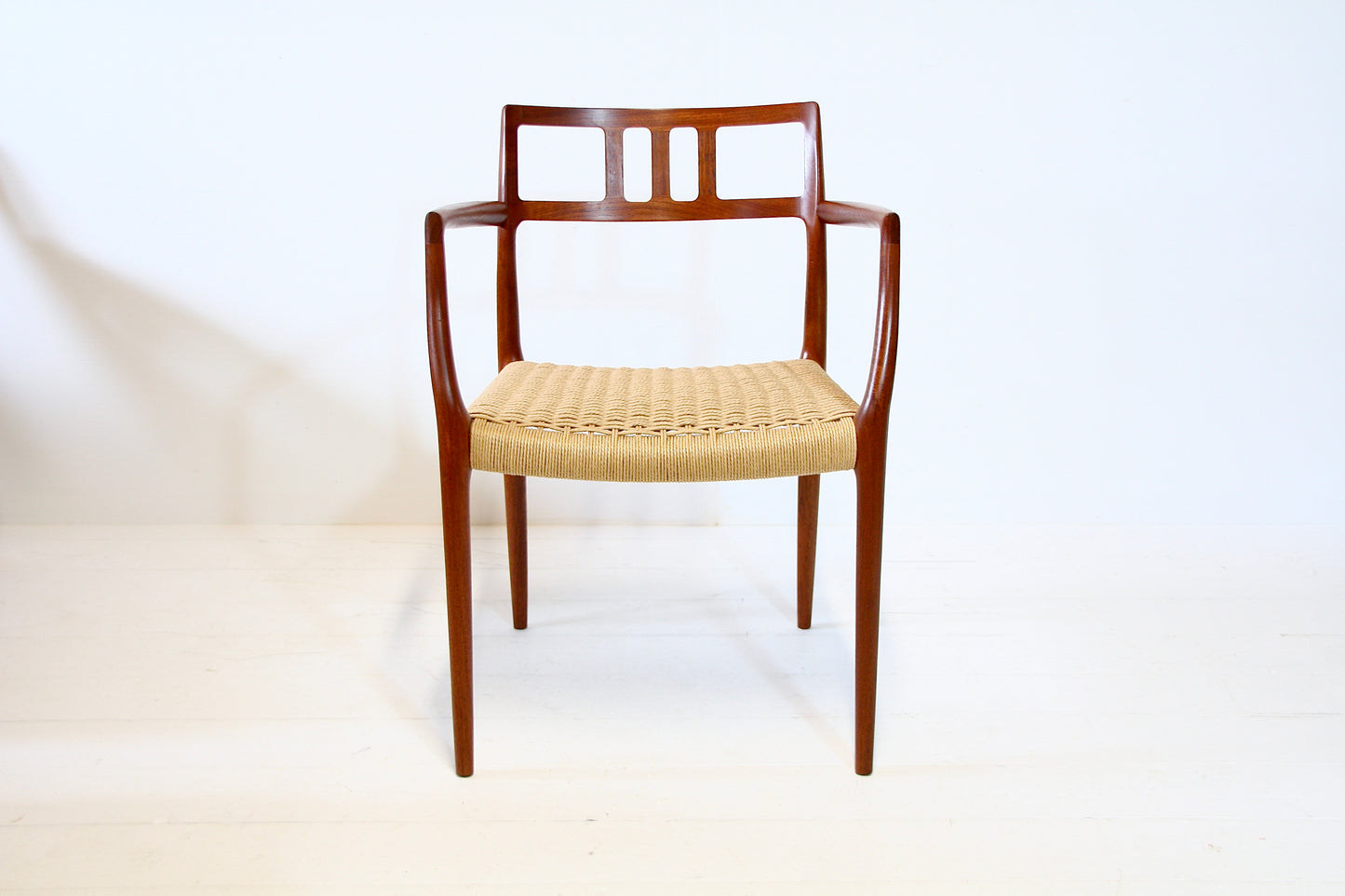 Armchair by Niels Moller - Teak & Papercord - Model 64