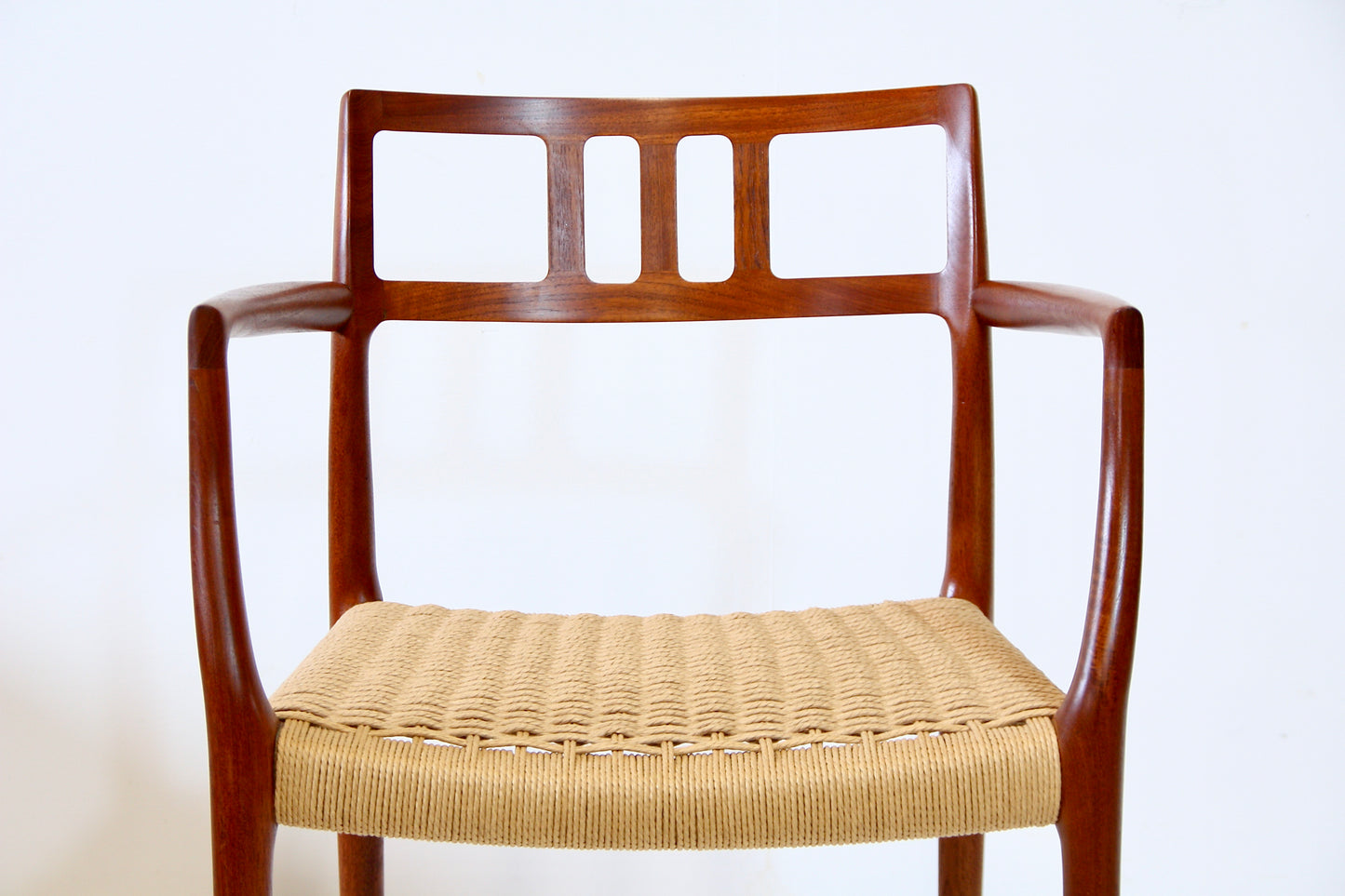 Armchair by Niels Moller - Teak & Papercord - Model 64