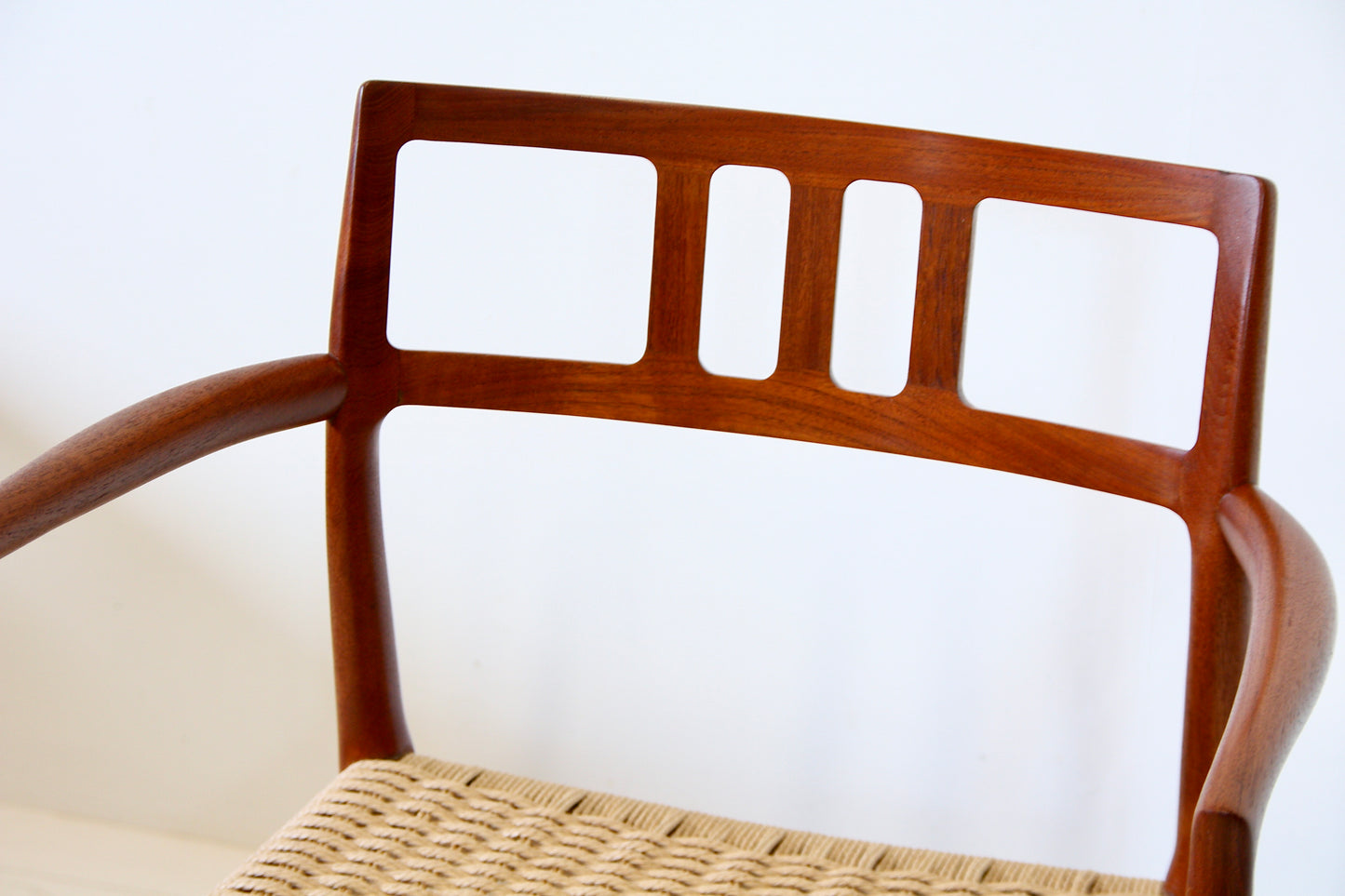 Armchair by Niels Moller - Teak & Papercord - Model 64