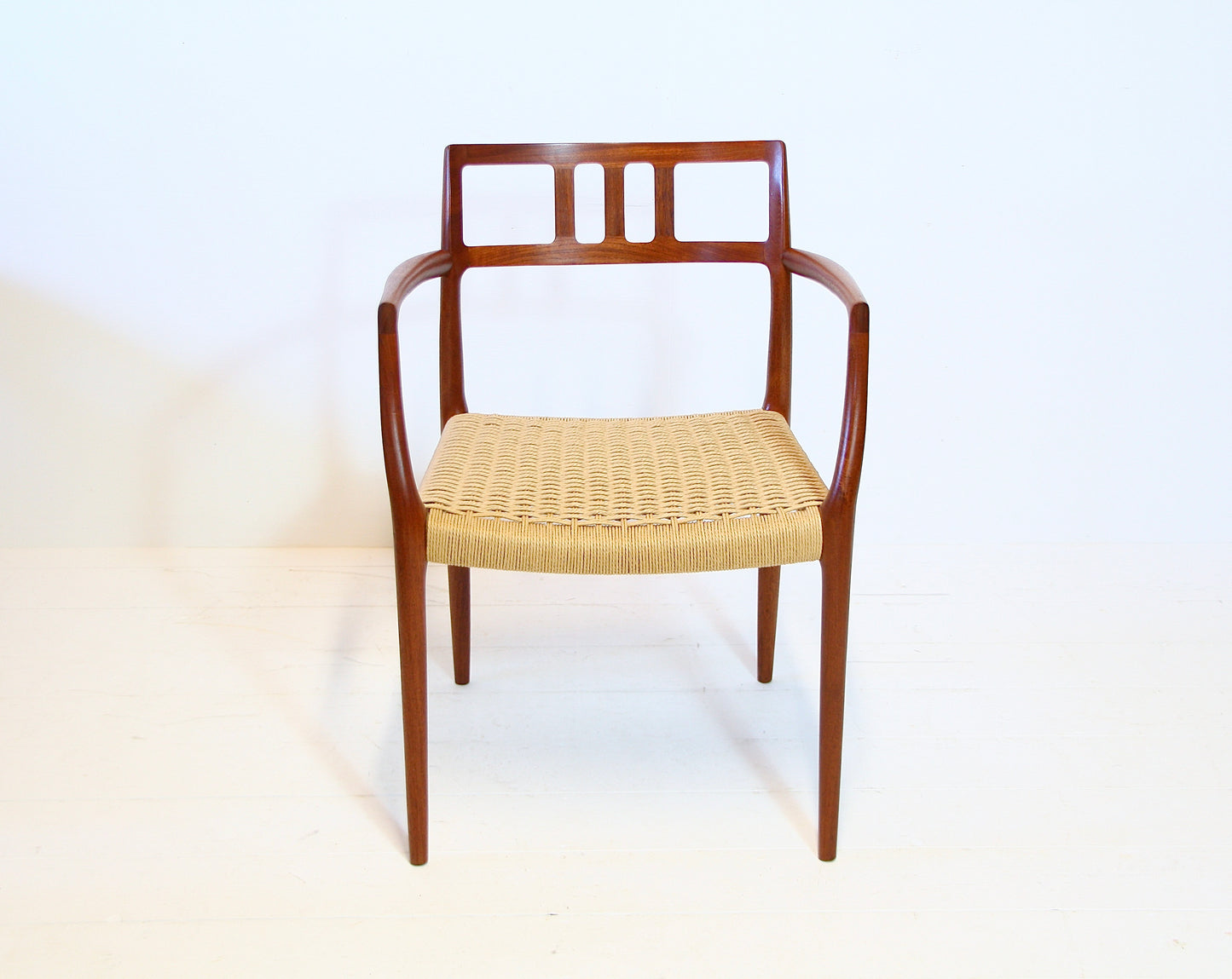 Armchair by Niels Moller - Teak & Papercord - Model 64