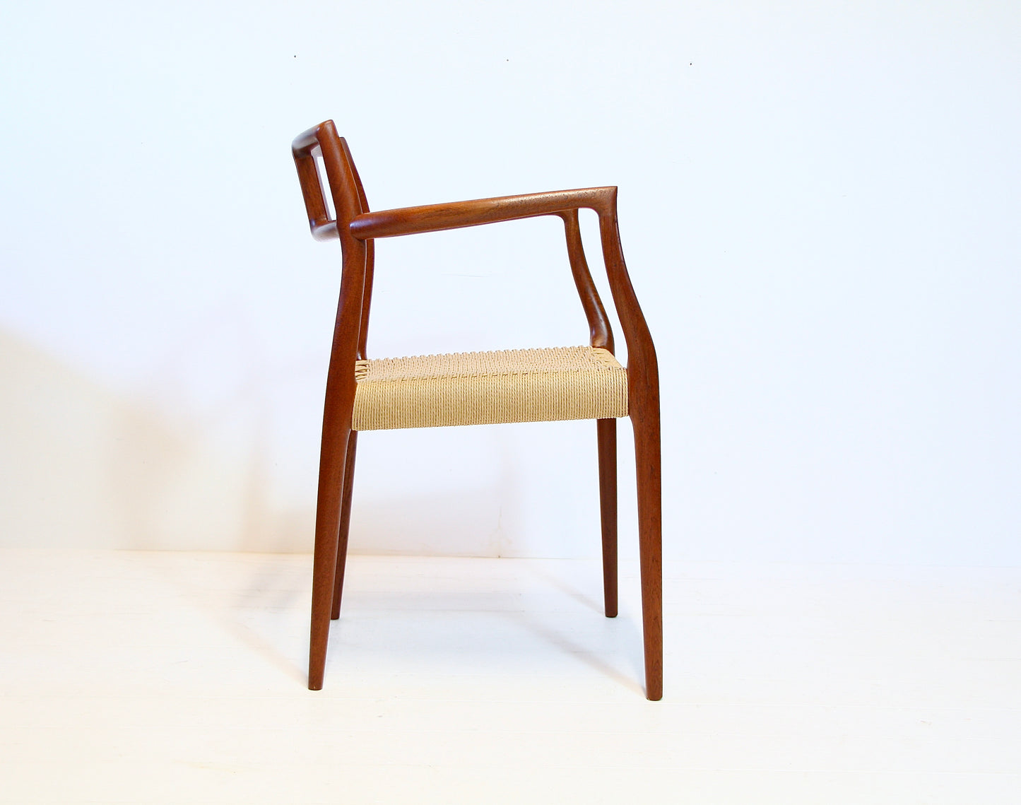 Armchair by Niels Moller - Teak & Papercord - Model 64