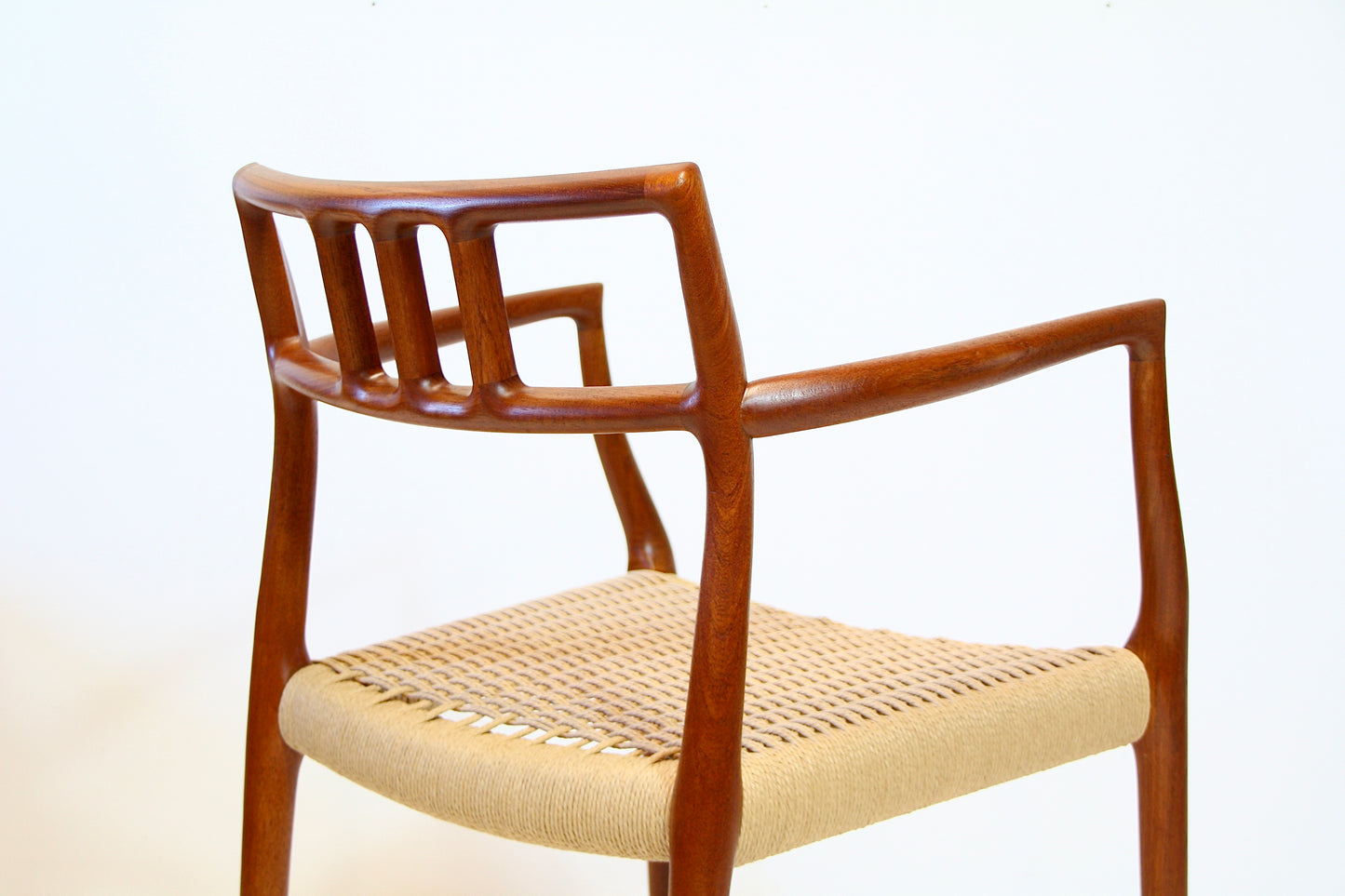 Armchair by Niels Moller - Teak & Papercord - Model 64