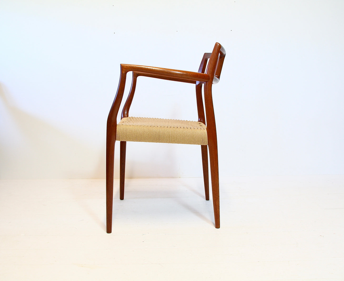 Armchair by Niels Moller - Teak & Papercord - Model 64