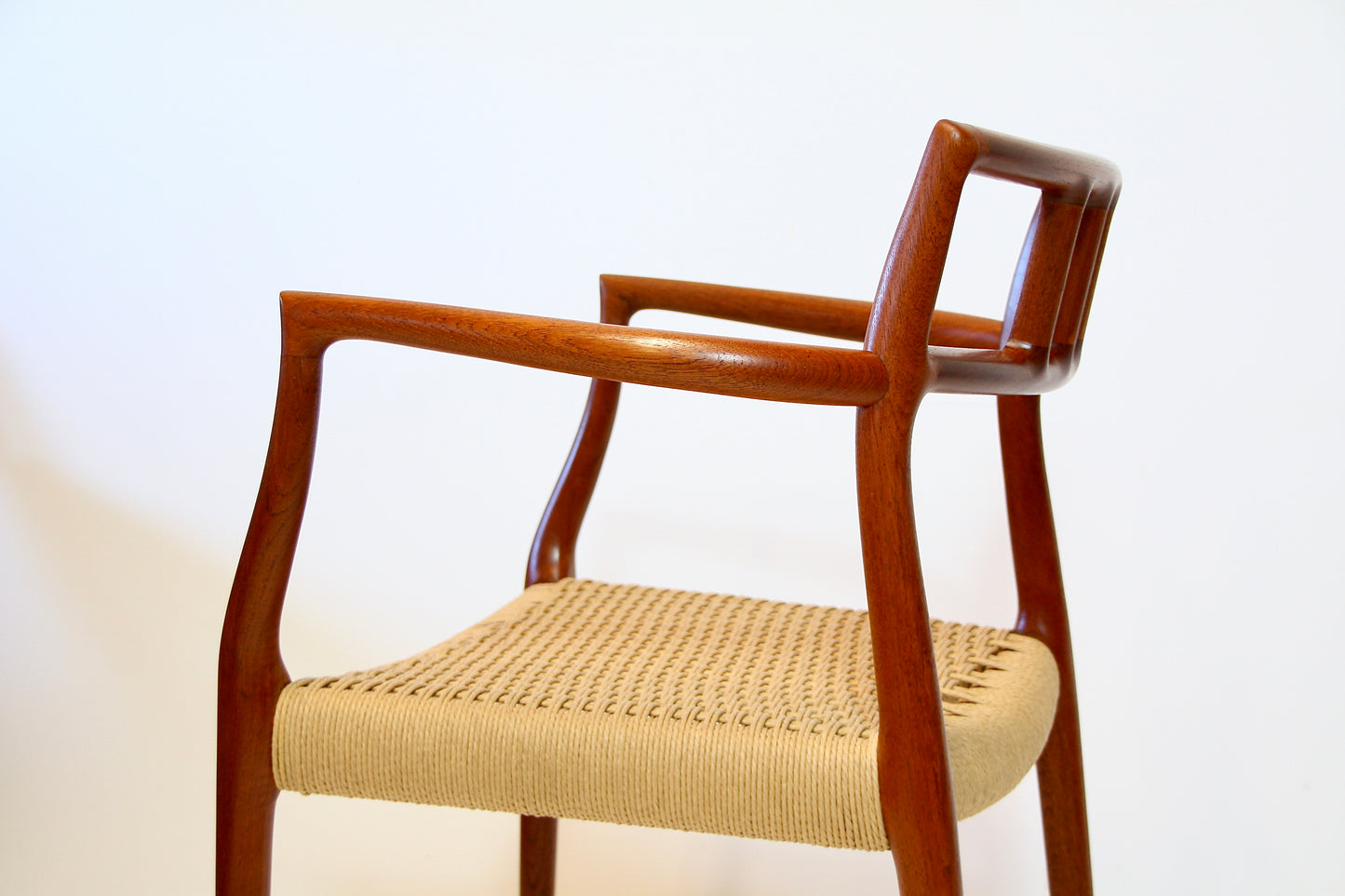 Armchair by Niels Moller - Teak & Papercord - Model 64