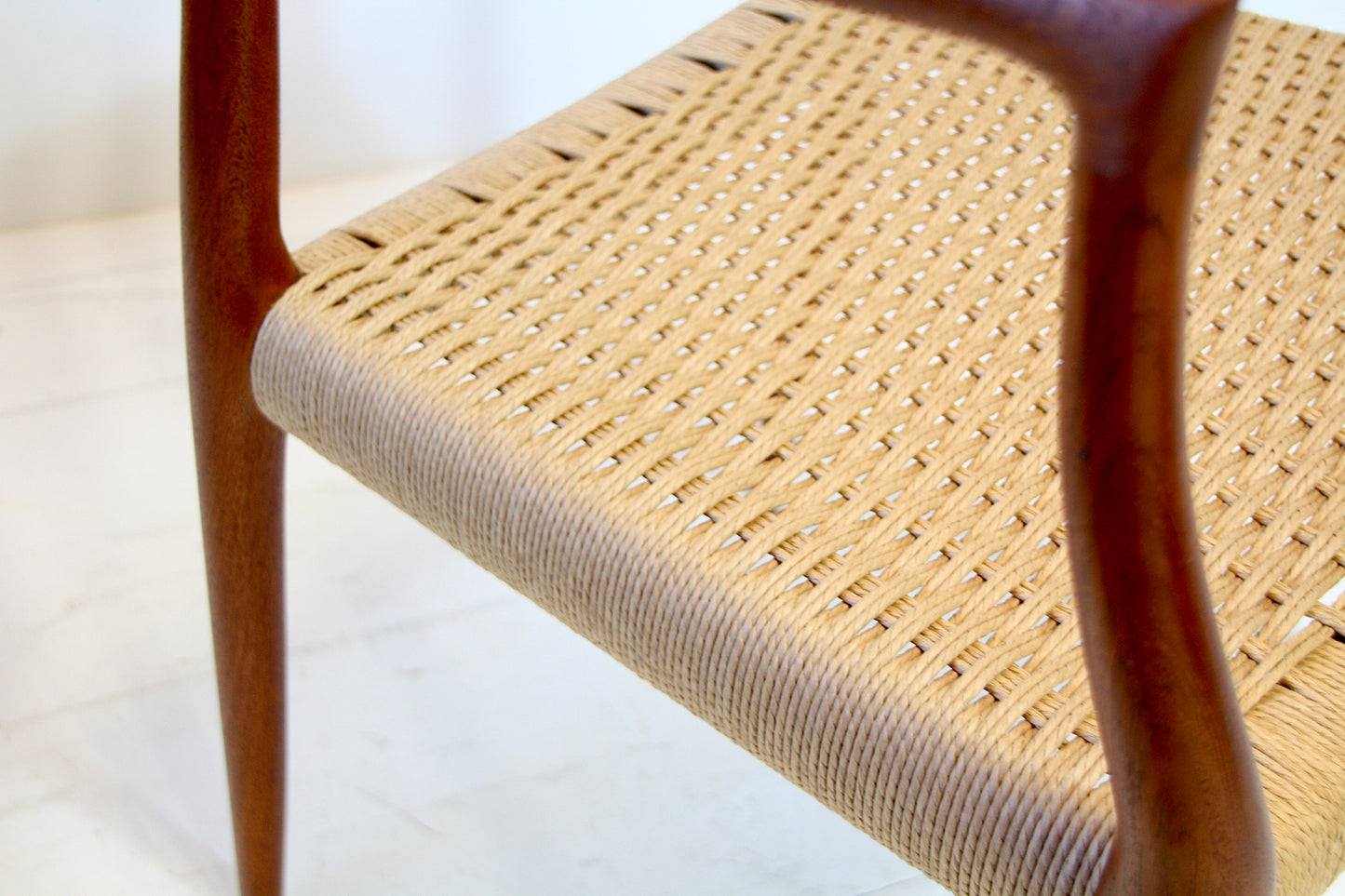 Armchair by Niels Moller - Teak & Papercord - Model 64