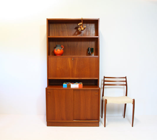 SOLD - Danish Bookcase Bureau Cabinet by Sejling Skabe 1960s
