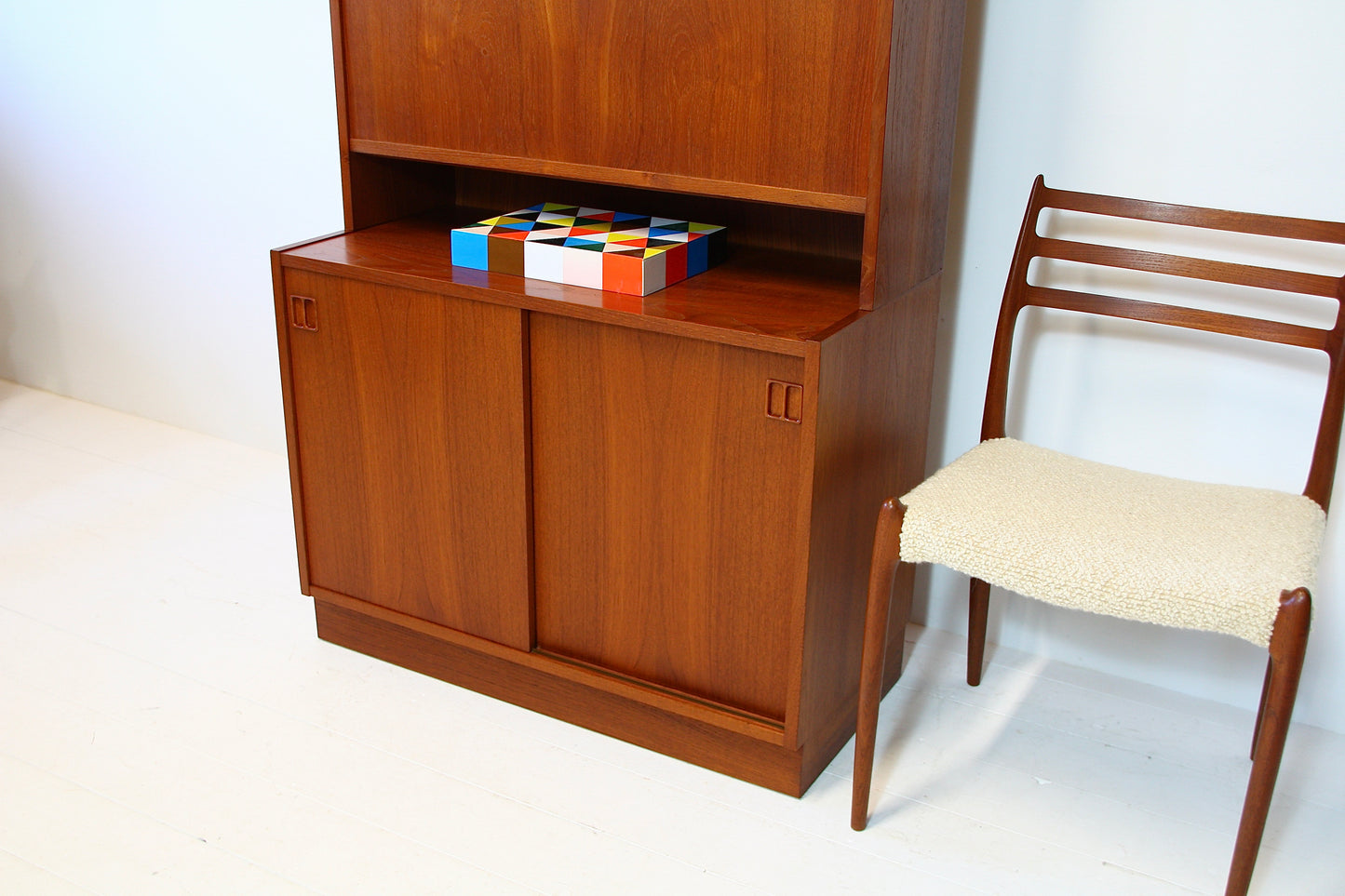 SOLD - Danish Bookcase Bureau Cabinet by Sejling Skabe 1960s