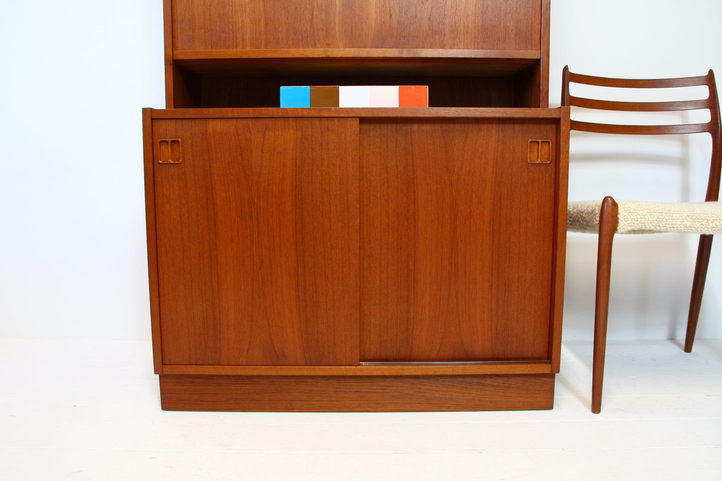 SOLD - Danish Bookcase Bureau Cabinet by Sejling Skabe 1960s