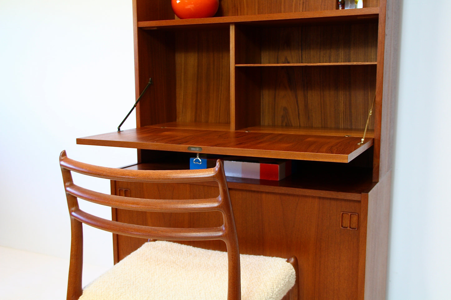 SOLD - Danish Bookcase Bureau Cabinet by Sejling Skabe 1960s