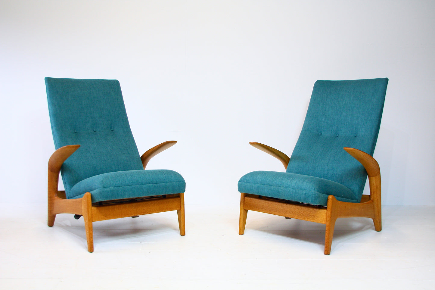 2 Norwegian Rock n Rest Armchairs by Arnestad Bruk c.1960