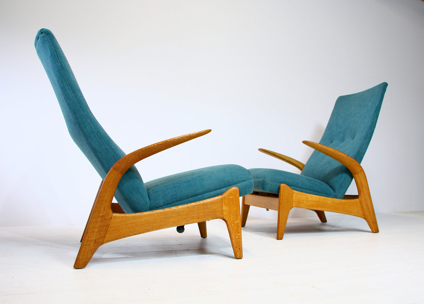 2 Norwegian Rock n Rest Armchairs by Arnestad Bruk c.1960