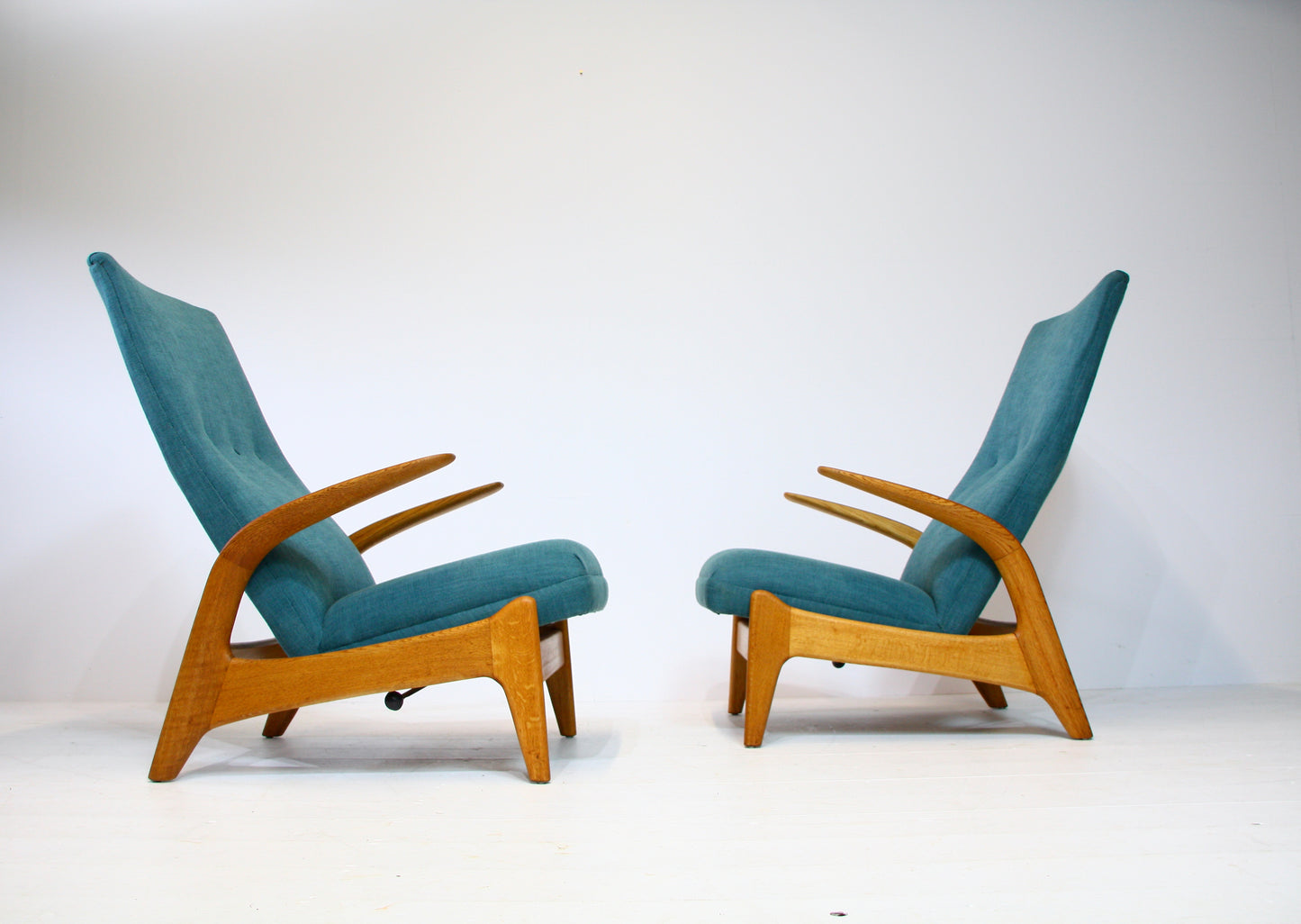 2 Norwegian Rock n Rest Armchairs by Arnestad Bruk c.1960