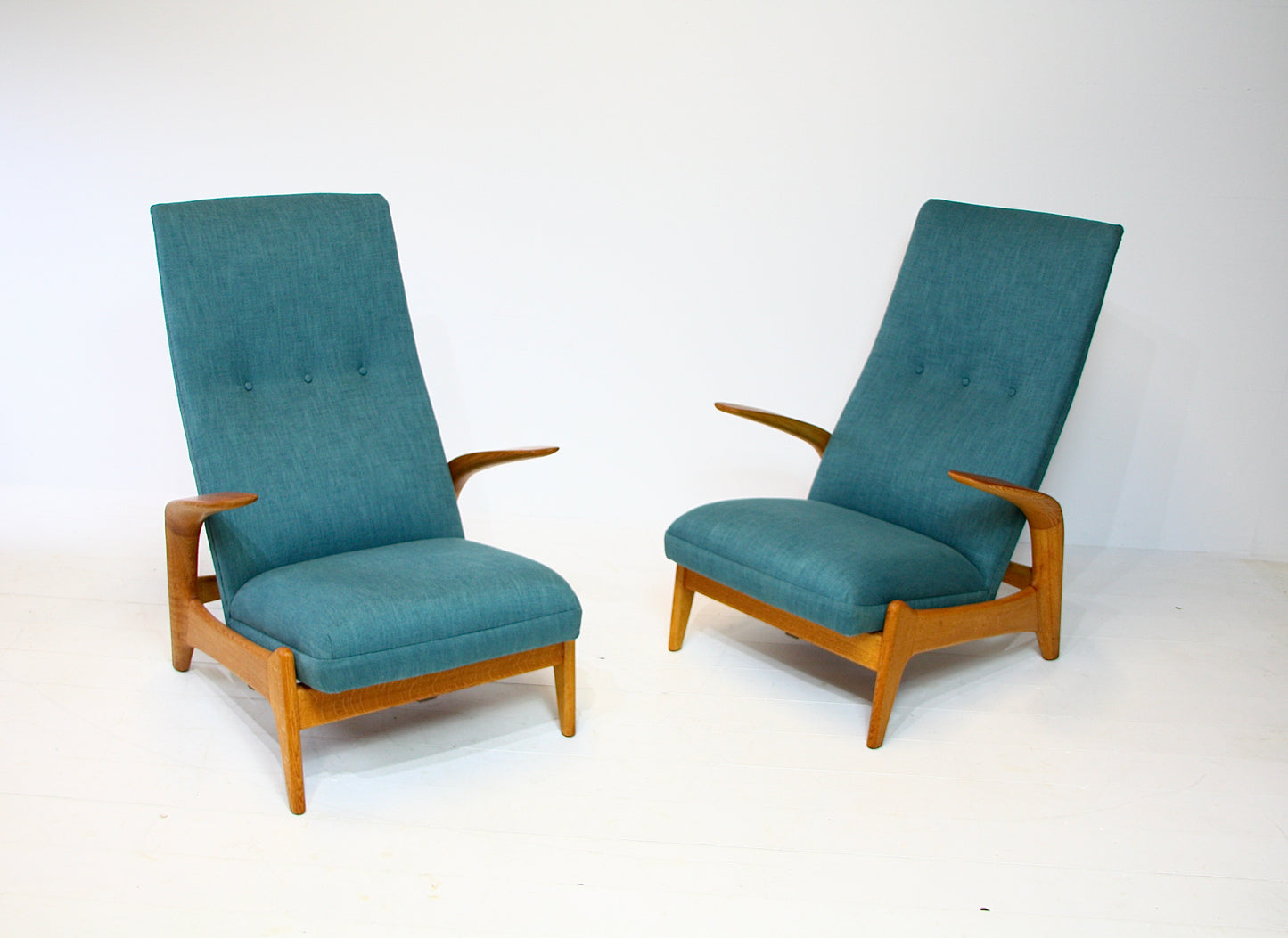 2 Norwegian Rock n Rest Armchairs by Arnestad Bruk c.1960