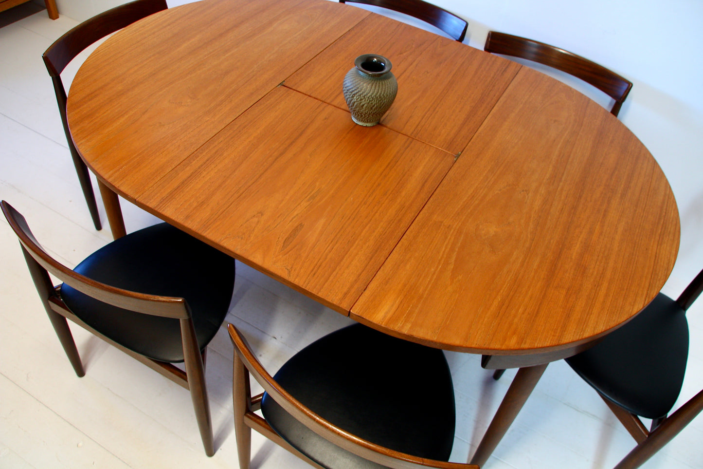 SOLD - Danish Dining Table & Chairs by Hans Olsen for Frem Rojle - c.1952