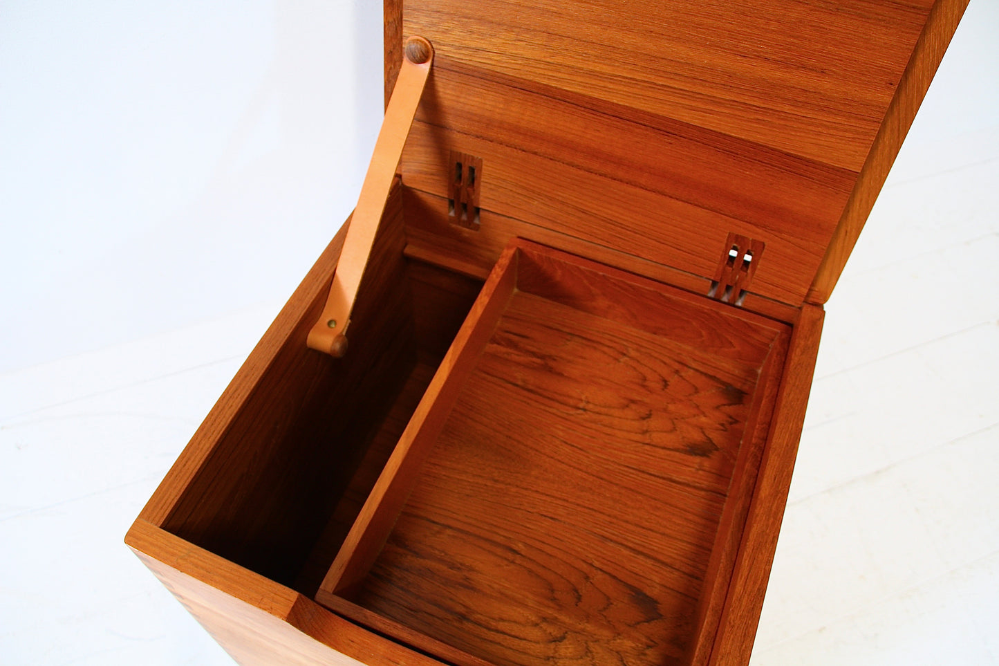 Danish Mid Century Side Table / Storage Box - Teak