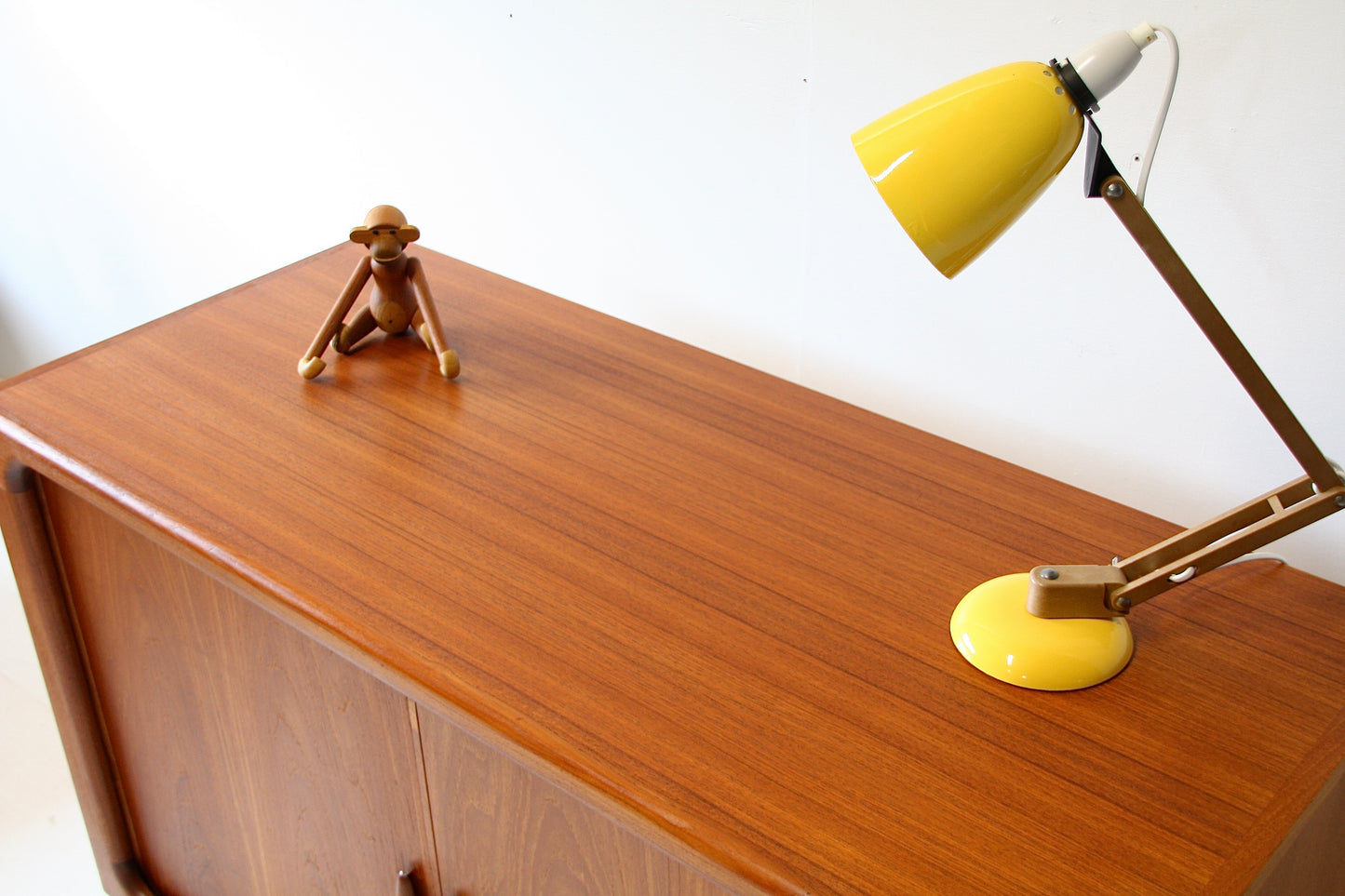 Dyrlund Tambour Door Teak Sideboard - Mid Century Danish