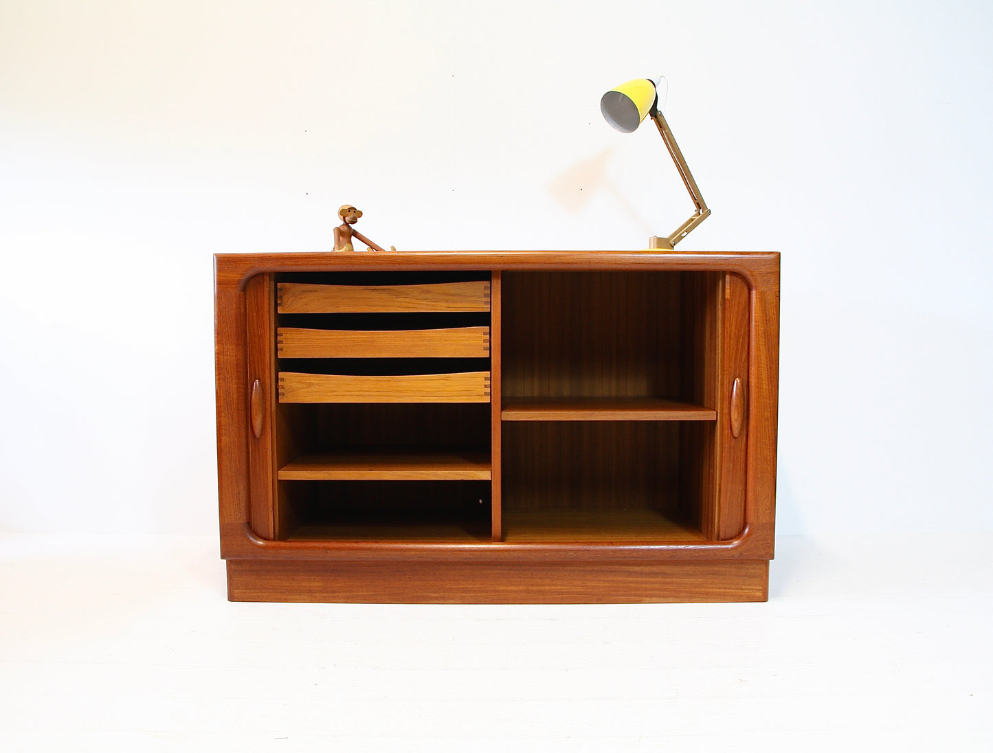 Dyrlund Tambour Door Teak Sideboard - Mid Century Danish