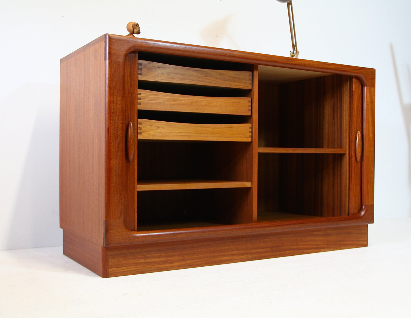 Dyrlund Tambour Door Teak Sideboard - Mid Century Danish