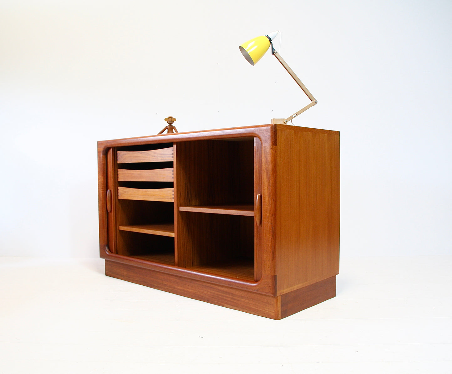 Dyrlund Tambour Door Teak Sideboard - Mid Century Danish