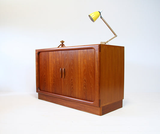 Dyrlund Tambour Door Teak Sideboard - Mid Century Danish