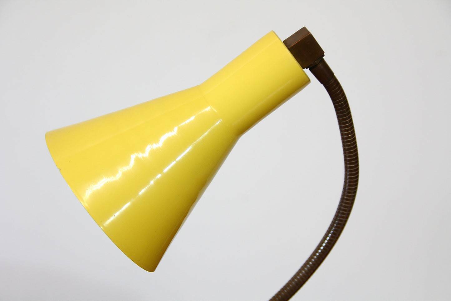 Vintage Yellow Gooseneck Lamp - c.1960