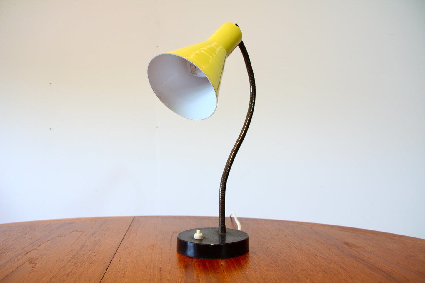 Vintage Yellow Gooseneck Lamp - c.1960