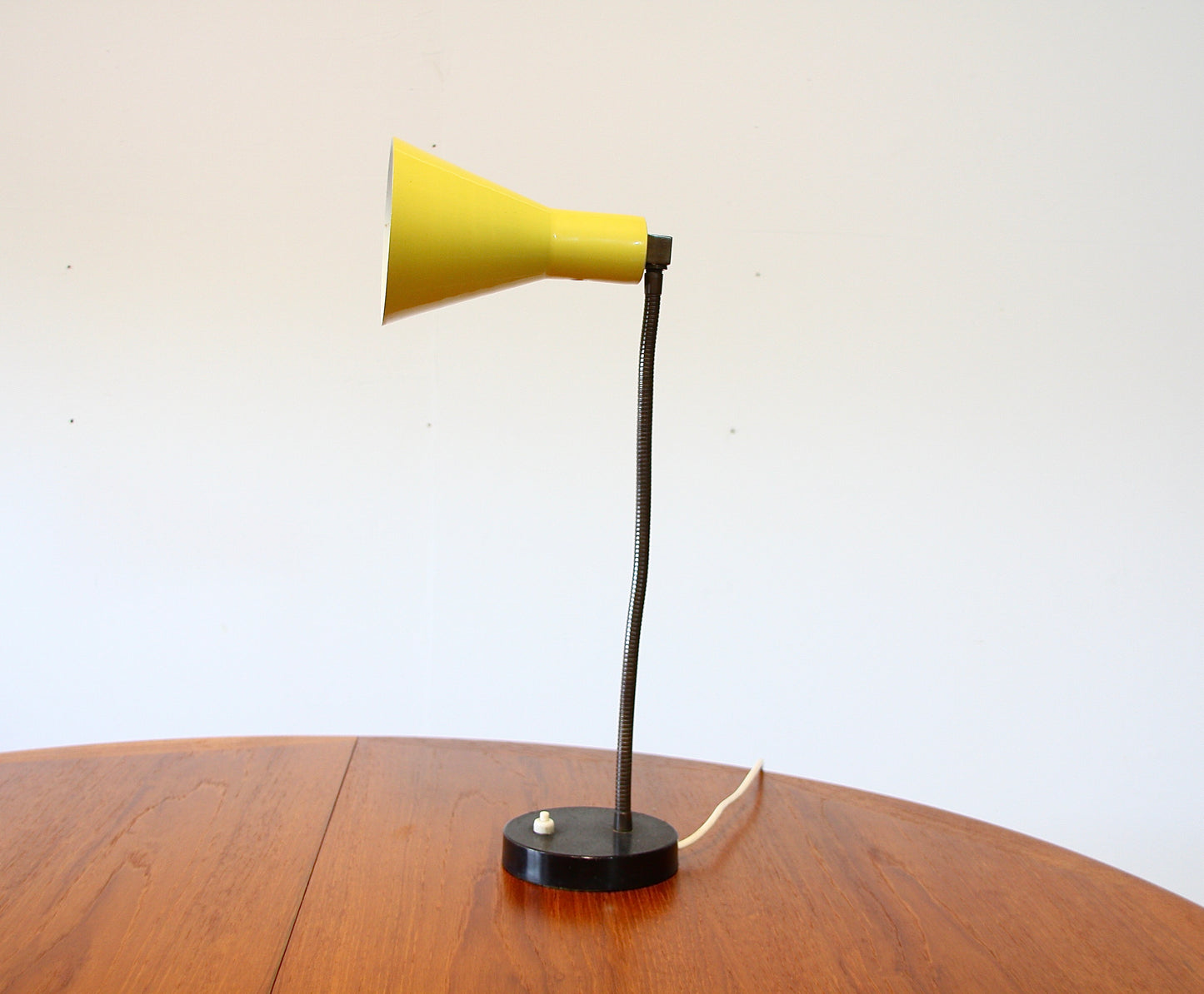 Vintage Yellow Gooseneck Lamp - c.1960