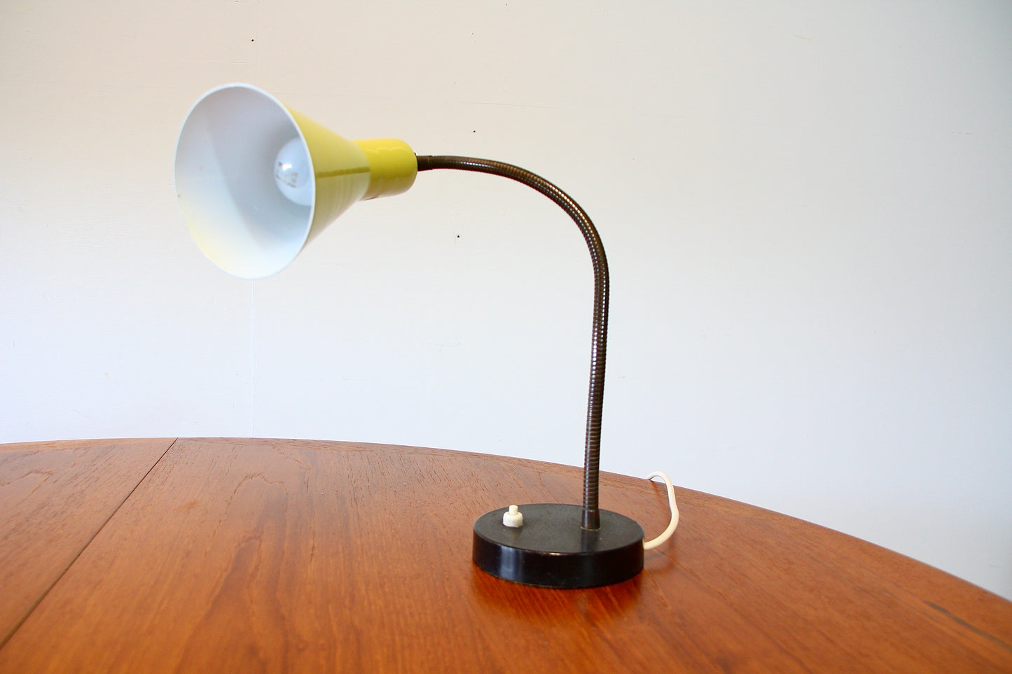Vintage Yellow Gooseneck Lamp - c.1960