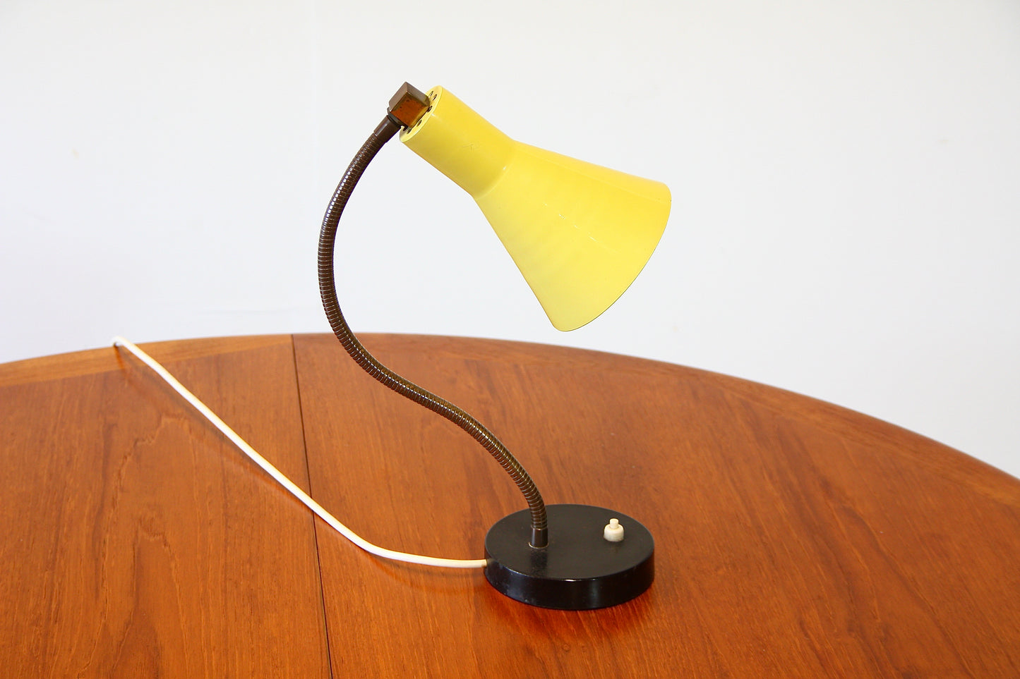 Vintage Yellow Gooseneck Lamp - c.1960