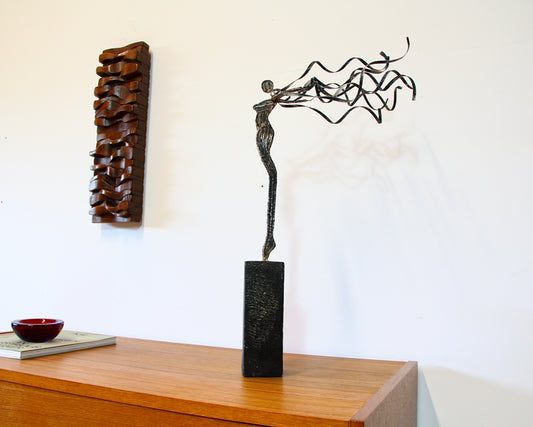 Surrealist Metal Female Sculpture