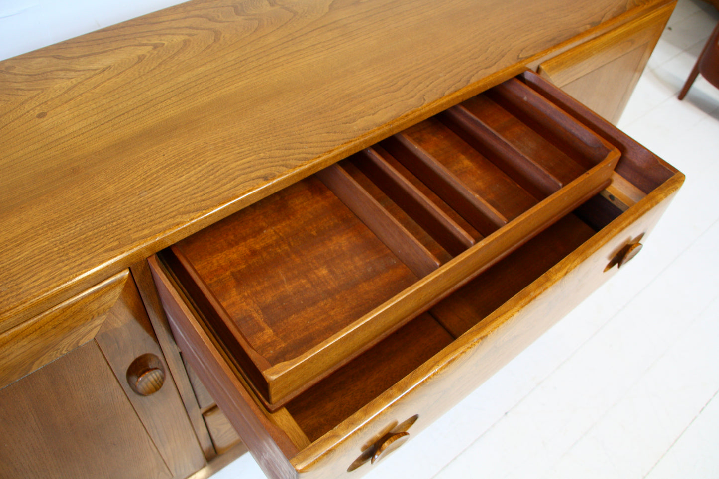 Ercol Solid Elm Model 455 Sideboard - c.1960