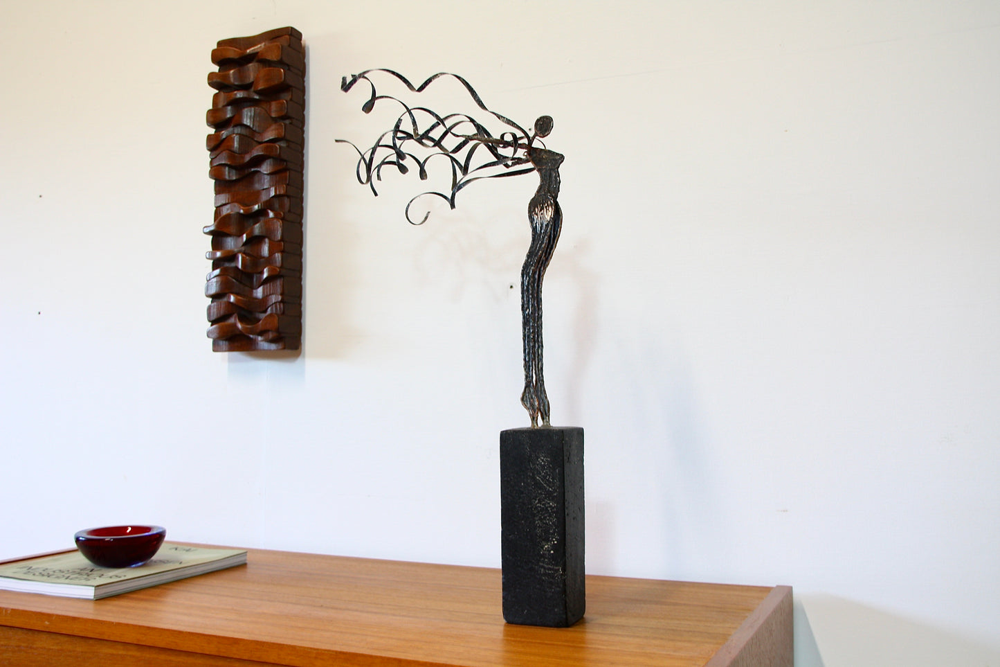 Surrealist Metal Female Sculpture