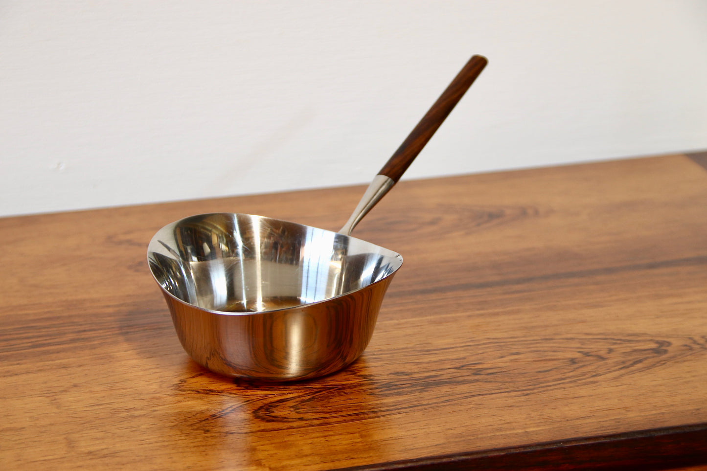 Vintage Norwegian Butter Pan by P F Lauffer - Rosewood & Stainless Steel