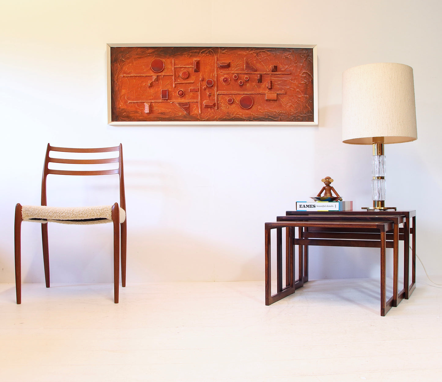 Vintage Abstract Wall Art Relief Sculpture c.1970