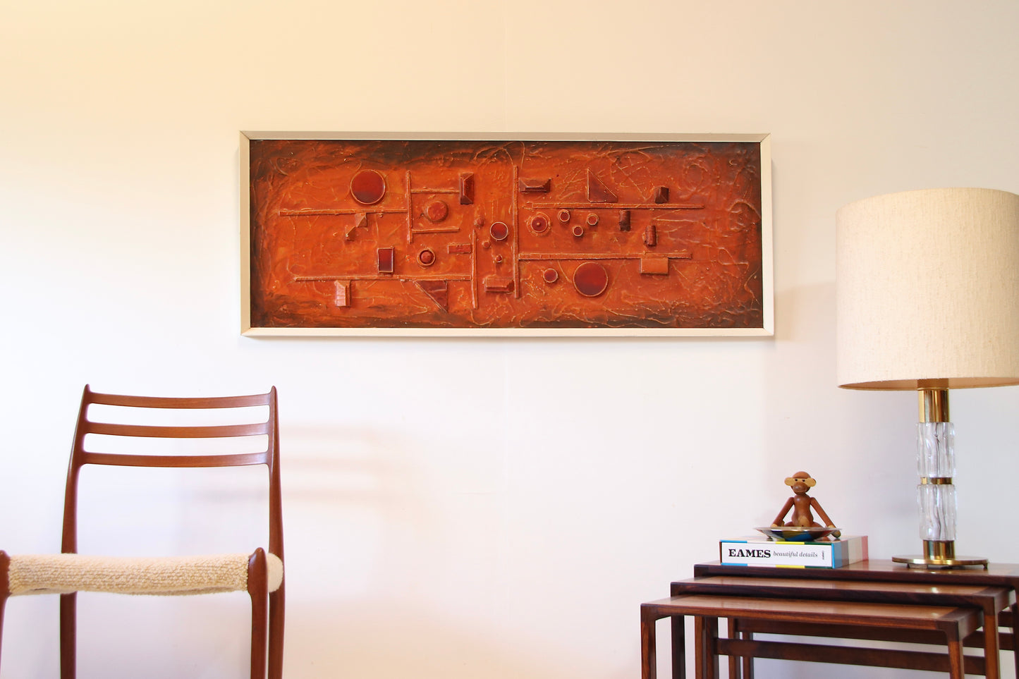 Vintage Abstract Wall Art Relief Sculpture c.1970