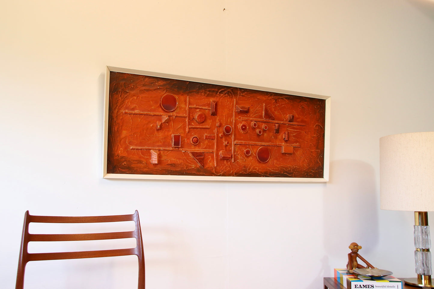 Vintage Abstract Wall Art Relief Sculpture c.1970