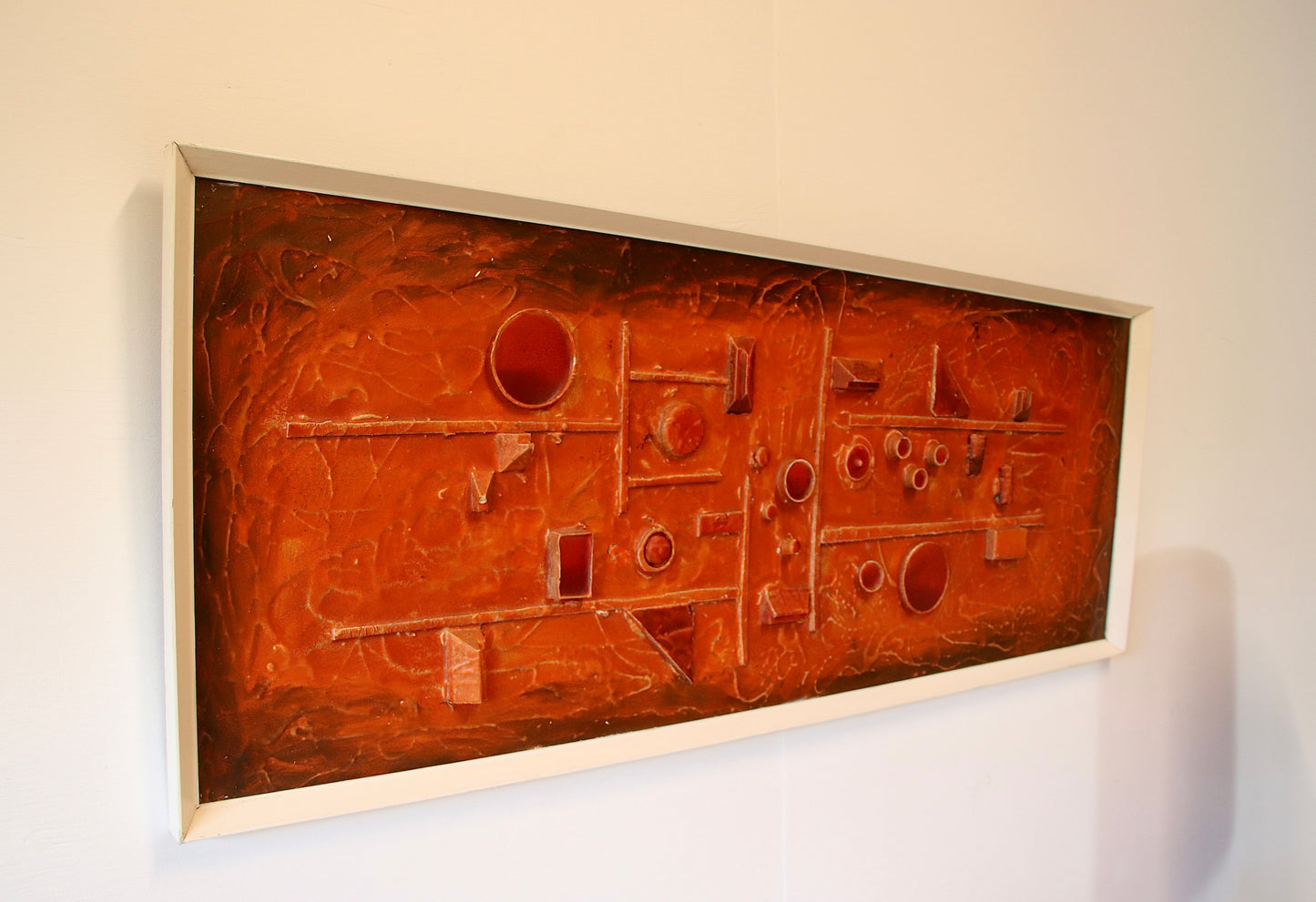 Vintage Abstract Wall Art Relief Sculpture c.1970