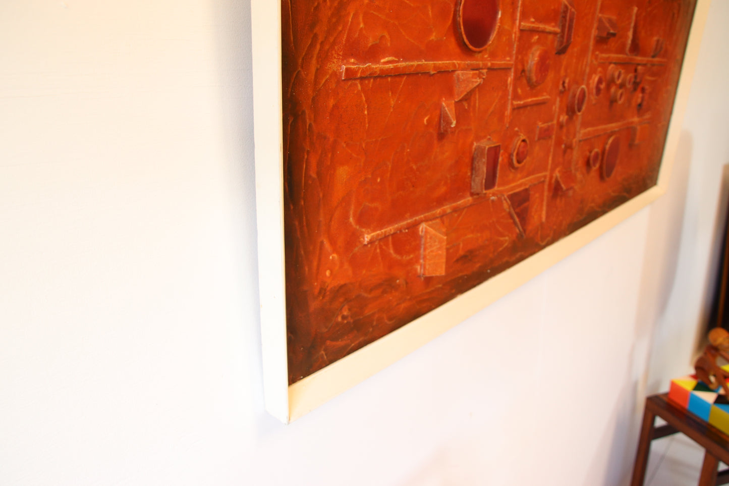 Vintage Abstract Wall Art Relief Sculpture c.1970