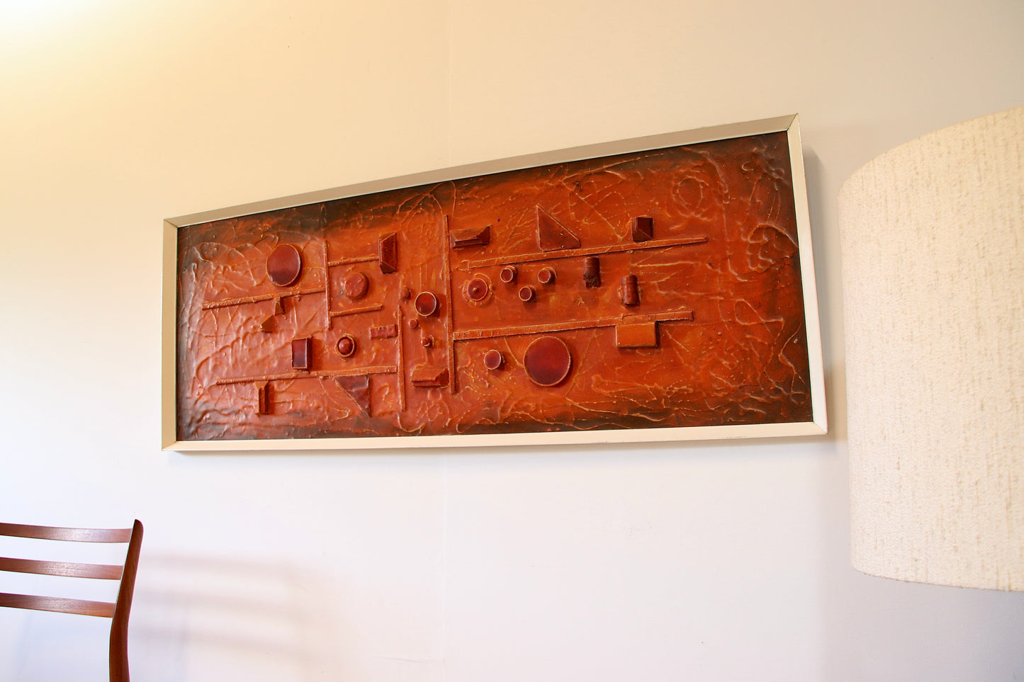 Vintage Abstract Wall Art Relief Sculpture c.1970