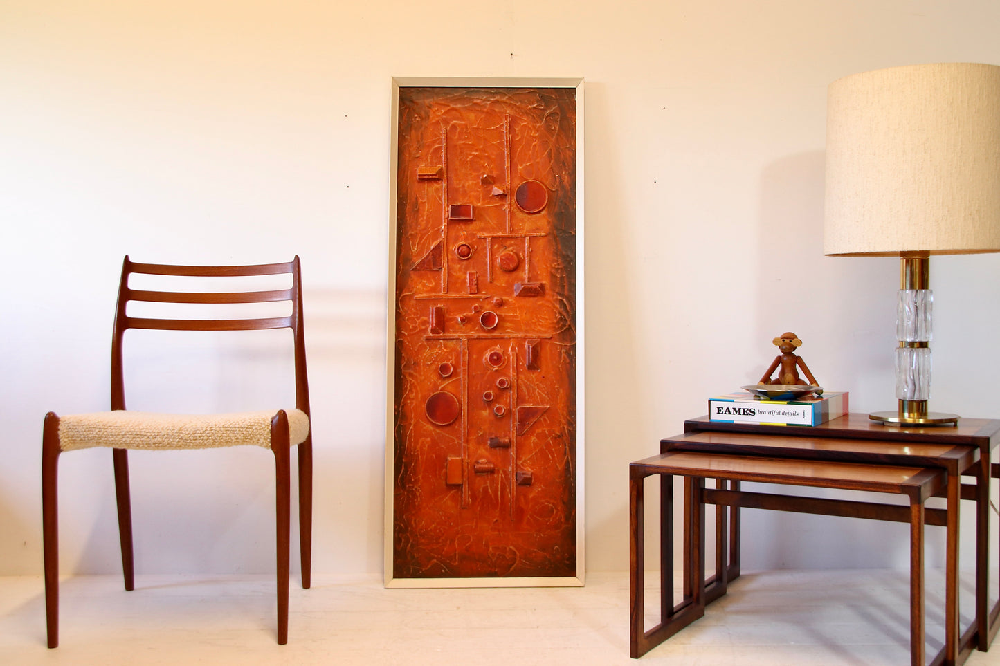 Vintage Abstract Wall Art Relief Sculpture c.1970