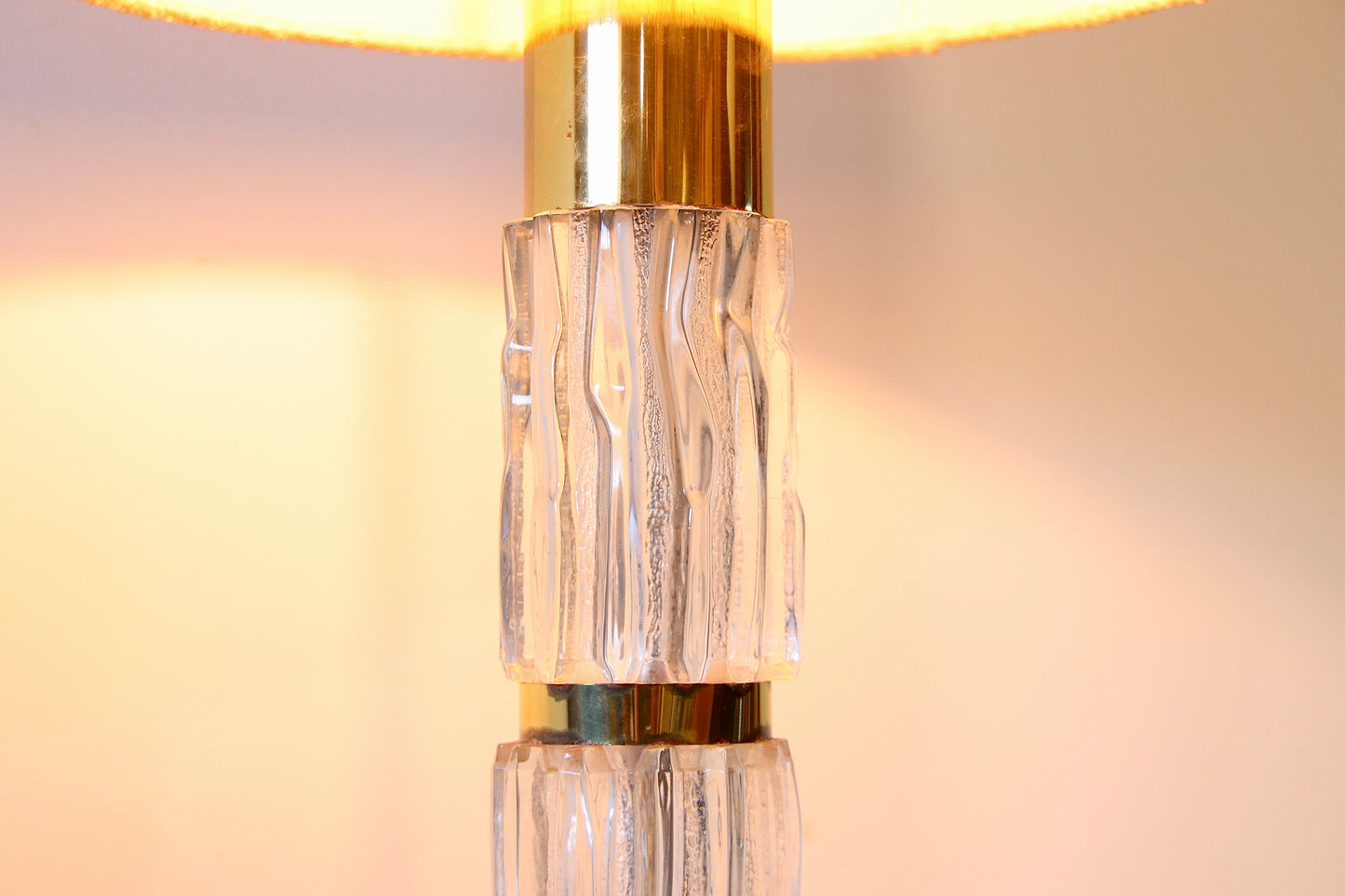 Kaiser Leuchten Glass & Brass Vintage Lamp - Germany c.1960