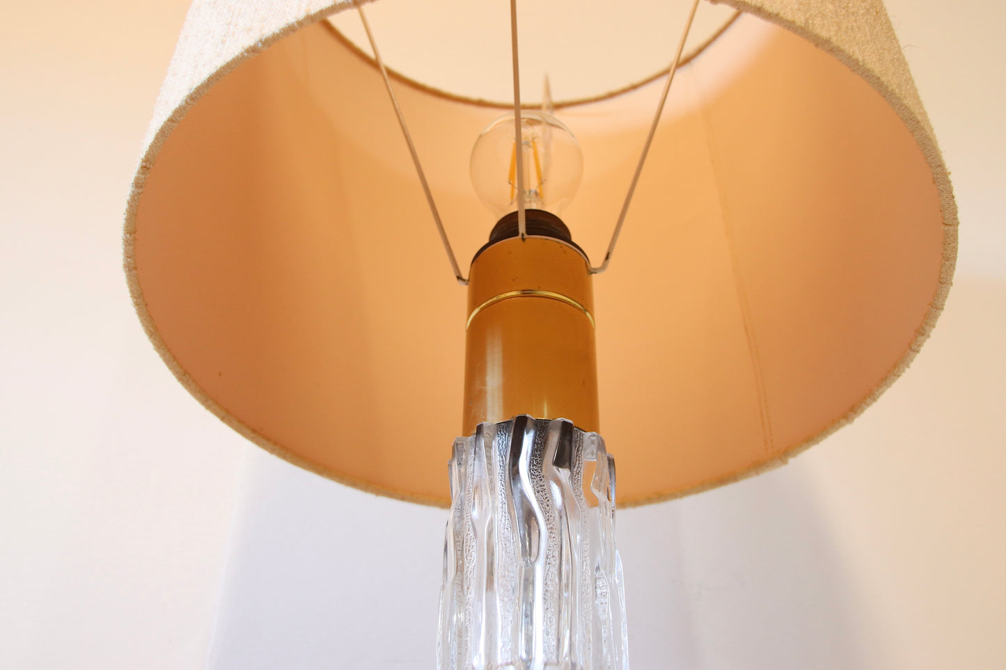 Kaiser Leuchten Glass & Brass Vintage Lamp - Germany c.1960