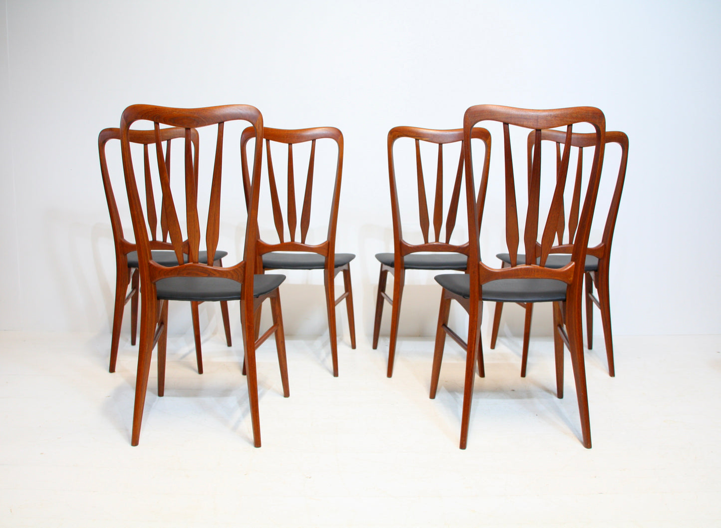 6 Ingrid Teak Dining Chairs by Niels Koefoed - Denmark c.1960