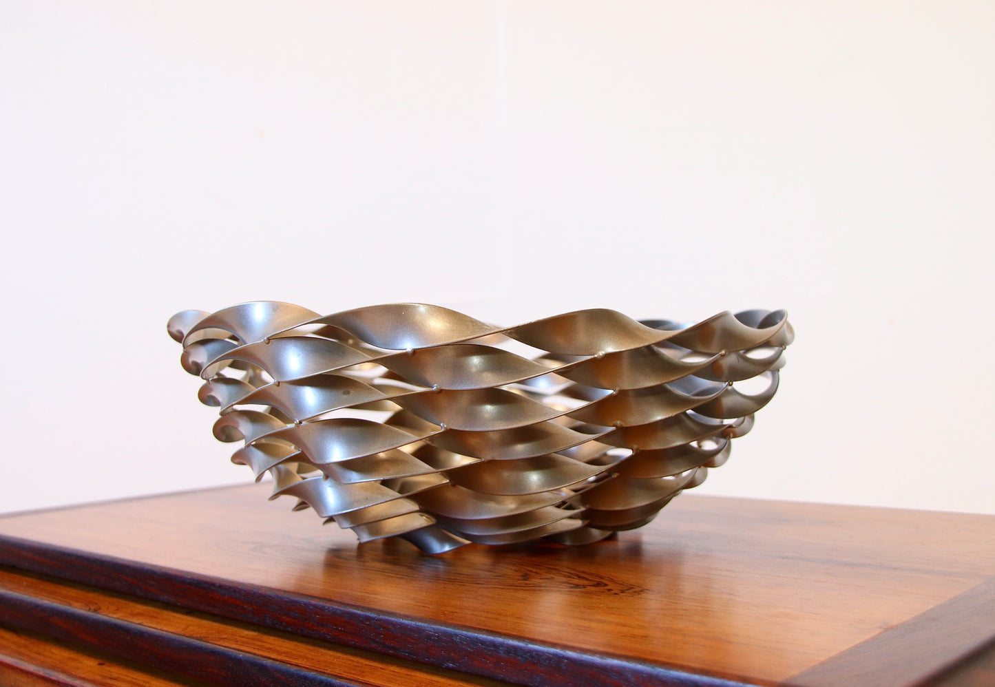 Decorative artisan Twisted Steel Bowl